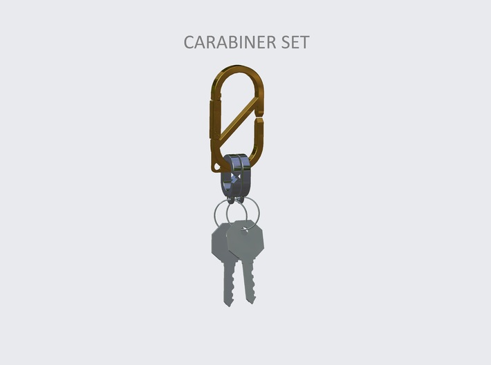 CARABINER (Carabiner & Quick-Release Key System) 3d printed 