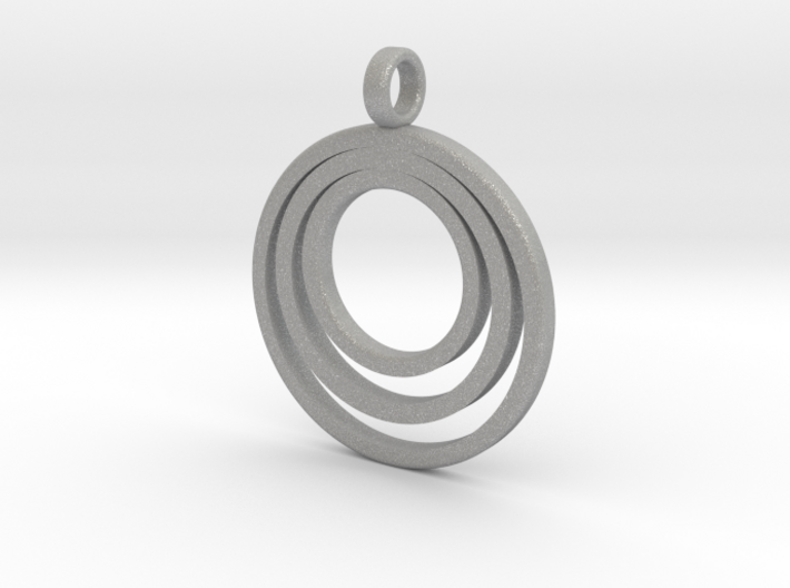 Circle Necklace_3 rings_1 inch v1 3d printed