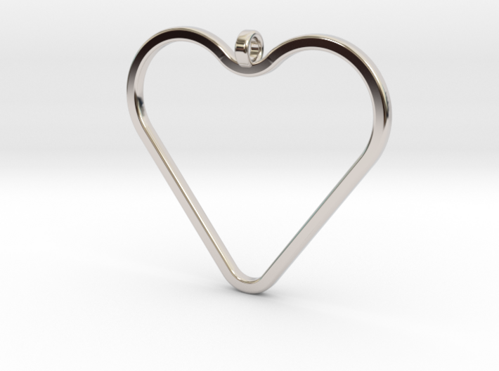 Heart_necklace 1 v1 3d printed