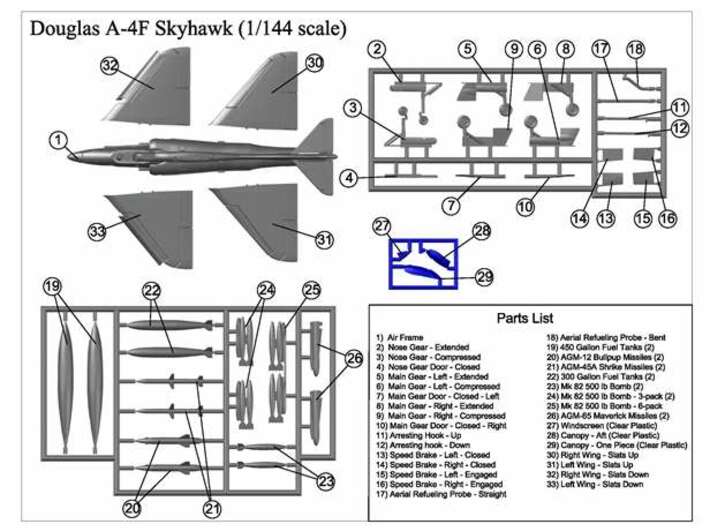 A-4F-144scale-06-Fret1 3d printed 