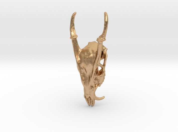 Muntjac Skull Pendant, Dragon Skull Pendant 3d printed