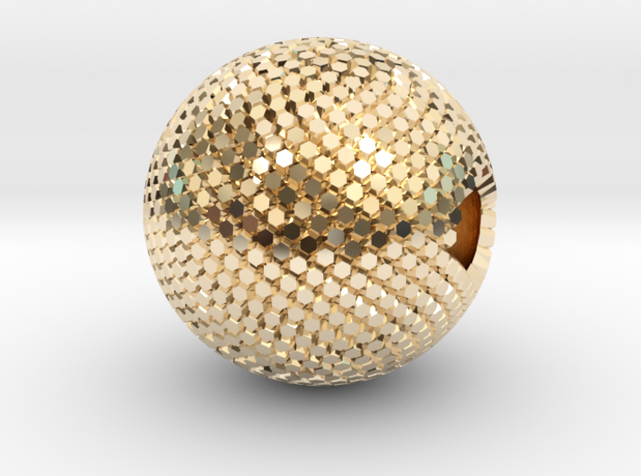 Fibonacci Sphere - brass 3d printed