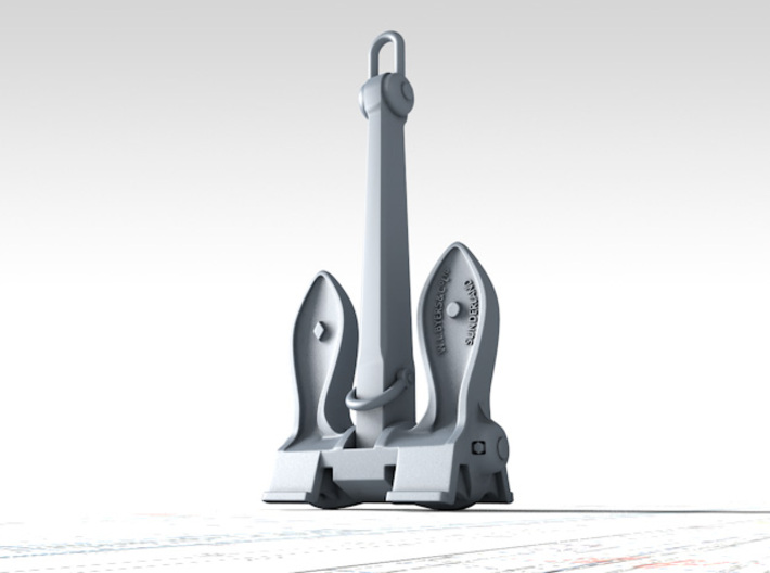 1/96 Royal Navy Byers Stockless Anchor 40cwt 3d printed 3d render showing product detail