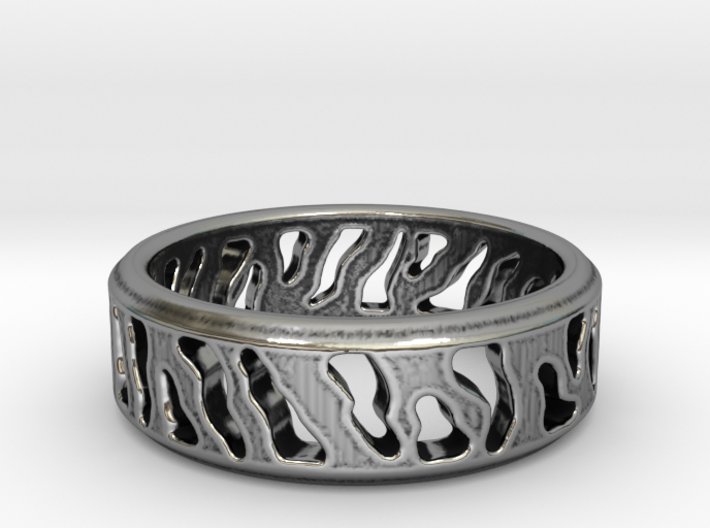 Tiger Stripe Ring 3d printed