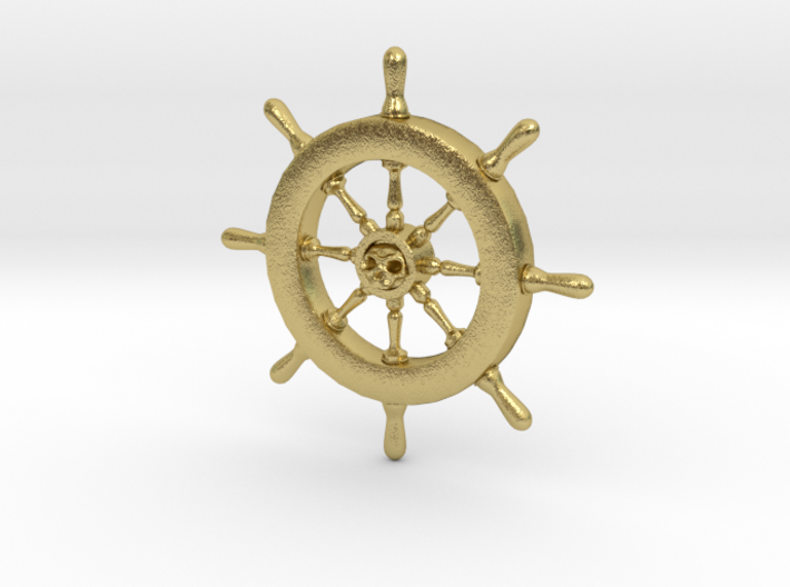 Pirate Ship Wheel Pendant 3d printed
