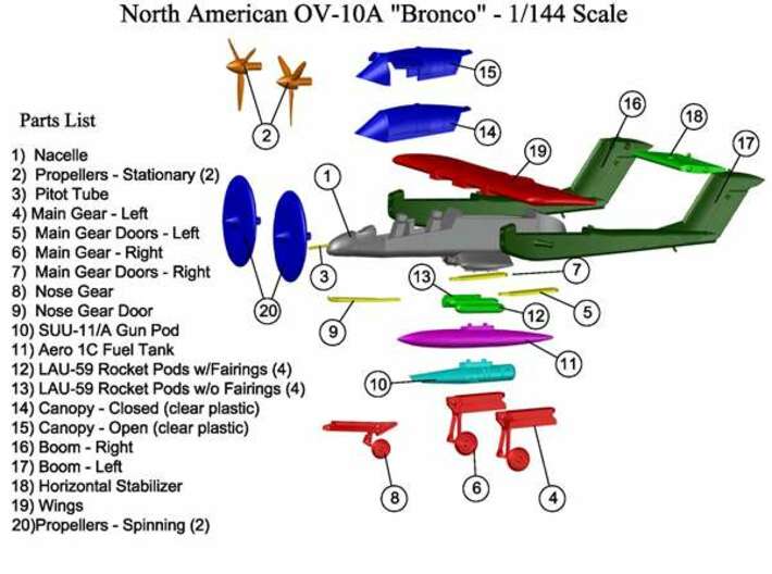 OV-10-144scale-4-Wings 3d printed 