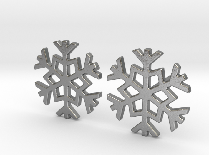 Snowflake earrings 3d printed