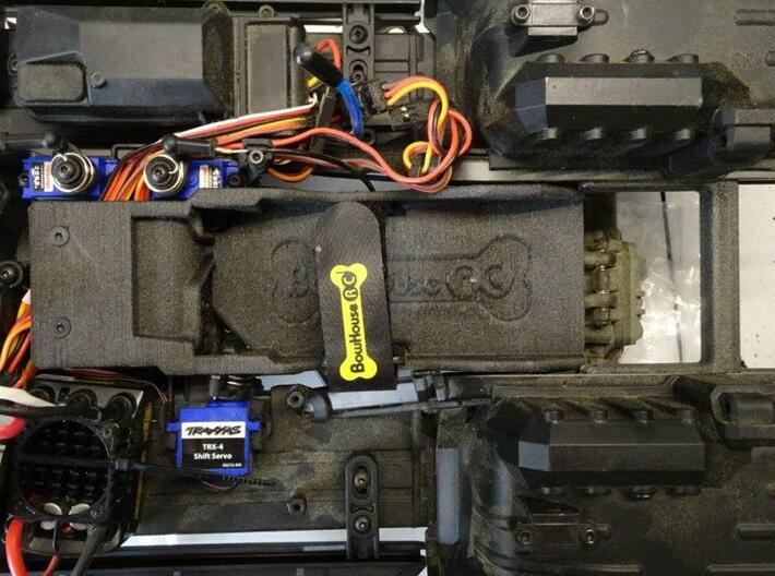 Rear Chassis Brace XL for TRX-4 3d printed Shown with Low CG Battery Tray and battery strap (sold separately)