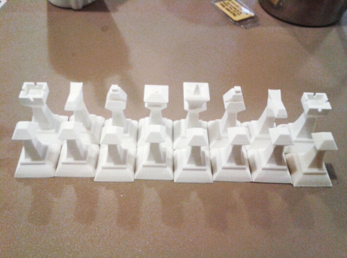 Low-Poly Chess Set (One Set Of Pieces) 3d printed 