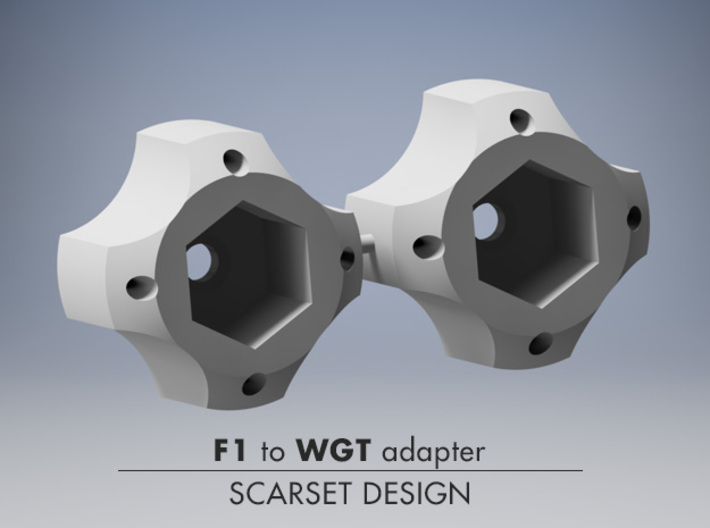 F1 to PANCAR wheel ADAPTER 14mm to WGT 3d printed