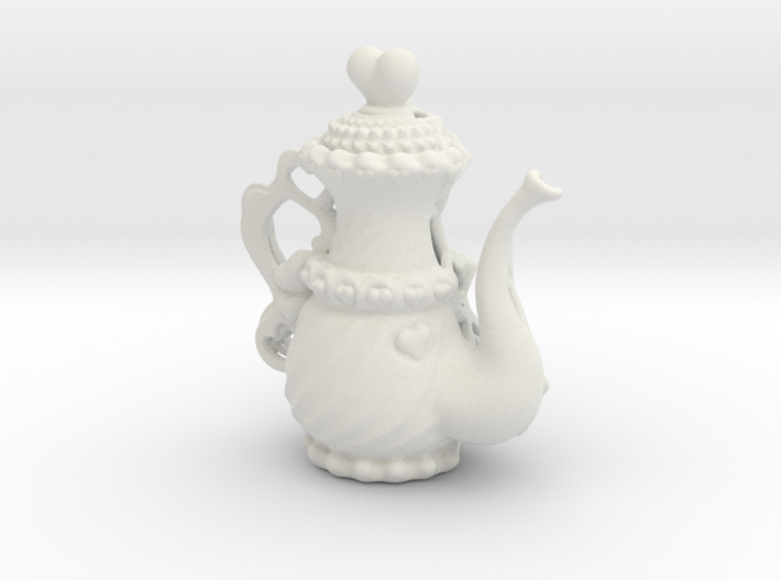 Elegant Ms Hearts Tea Pot 3d printed