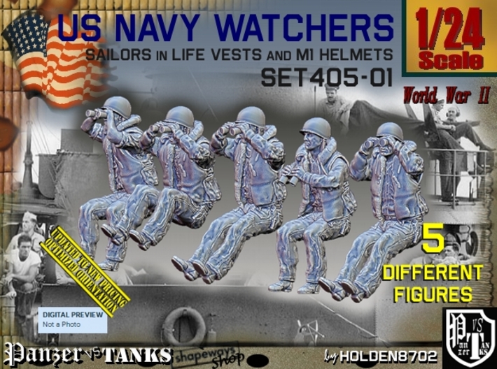 1/24 USN Watchers Set405-01 3d printed