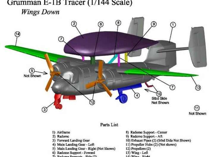 Grumman-E-1B-144Scale-02-Radome 3d printed 