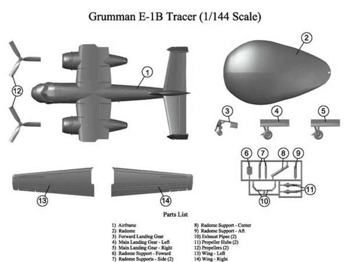 Grumman-E-1B-144Scale-09B-Wing-Right-Up 3d printed 