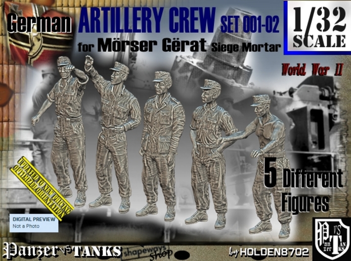 1/32 German Artillery Crew Set001-02 3d printed