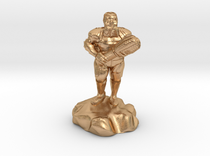 hill dwarf with greatclub 3d printed