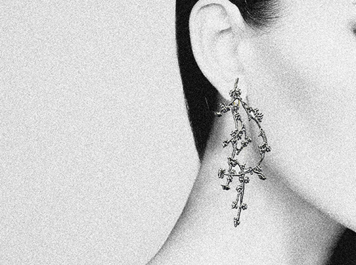 BRANCH_earrings_09_stud R subd2 3d printed 