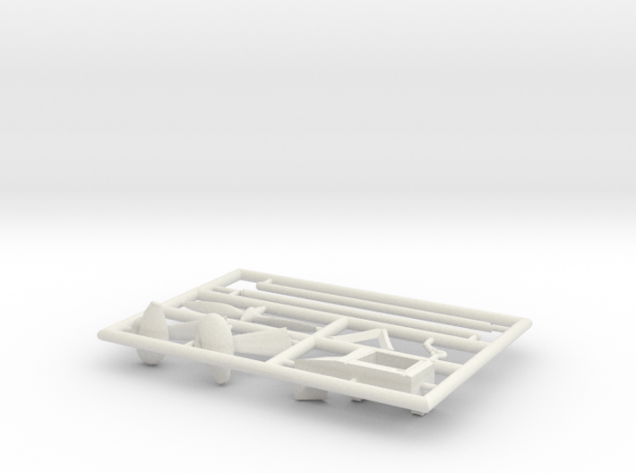 Luscombe8A-144scale-3-fret-white 3d printed 