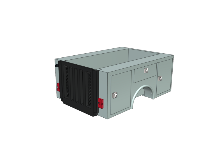 Pick Up Truck Bed With Lift Gate 1-87 HO Scale 3d printed 