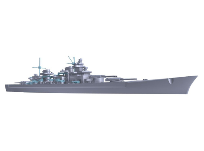 H1940A Battleship 1/1200 Model Superstructure 3d printed Full assembly shown rendered. Some parts sold separately.