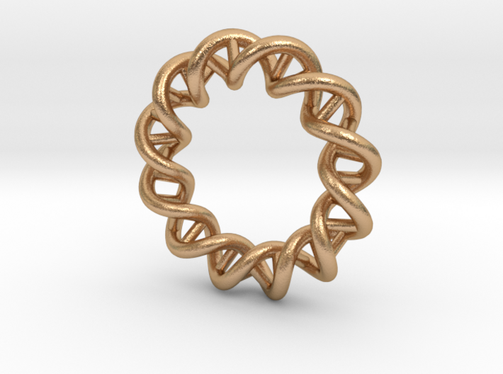 Mithocondria DNA pendant necklace 3d printed natural bronze pendant necklace