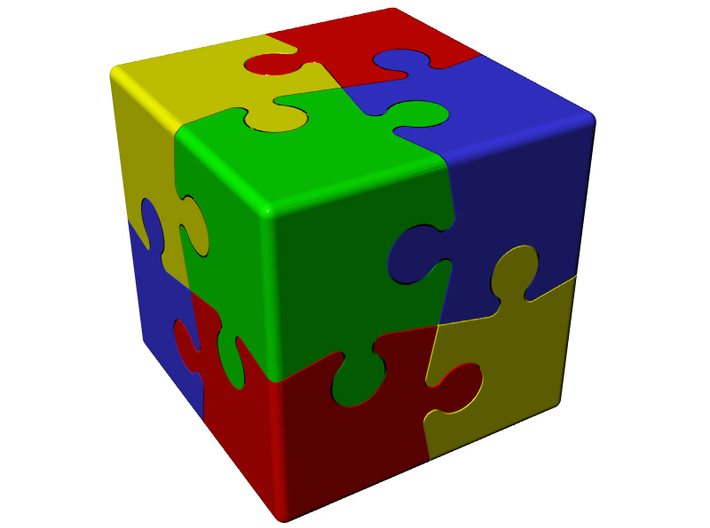 Jigsaw Cube 3d printed 