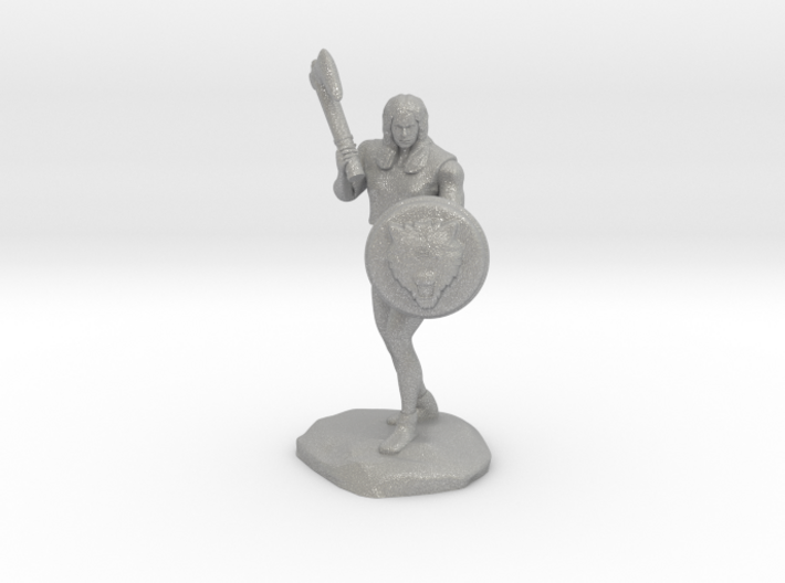 Wandacea, the Barbarian with Sword and Shield 3d printed