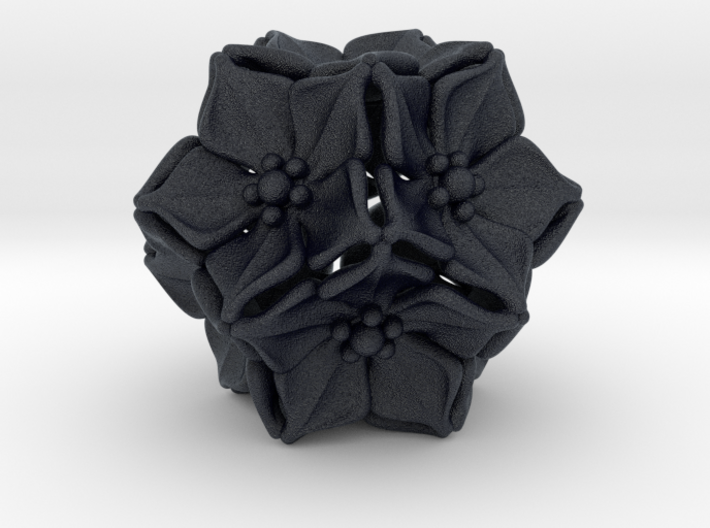 Floral Bead/Charm - Dodecahedron 3d printed