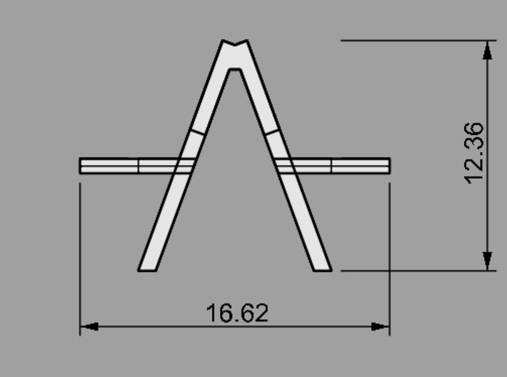 Bench type F (duble) - H0 ( 1:87 scale ) 6 Pcs set 3d printed 