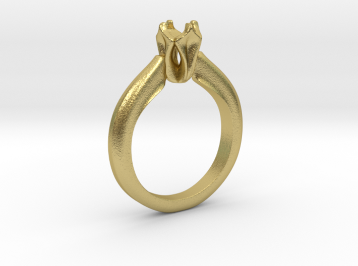 Solitaire Engagement Ring Setting (5 mm) 3d printed