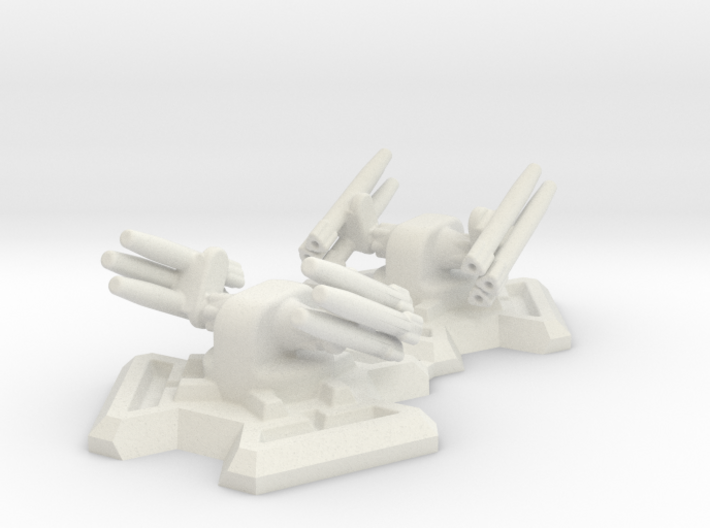 Missile Turret X2 (6mm Scale) 3d printed