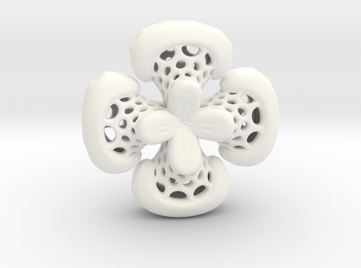 Sphericon Flower pendant 3d printed