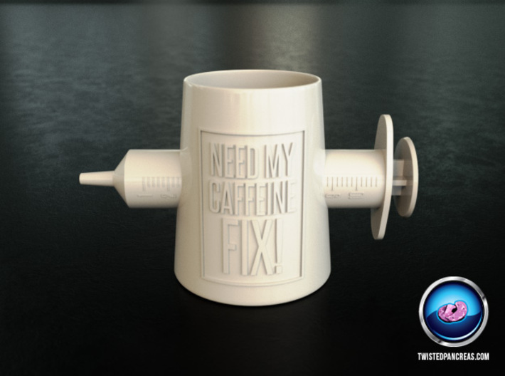 Coffee mug - Need my Caffeine Fix!  3d printed