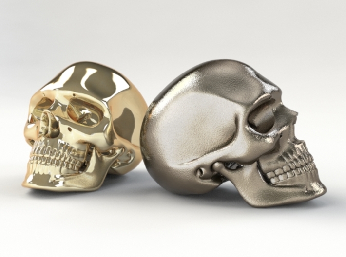 Realistic Human Skull (40mm H) 3d printed RENDER PREVIEW