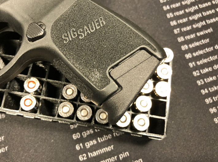 Sub-Compact Medium Extension for SIG P320 3d printed Black Premium Versatile Plastic Pictured