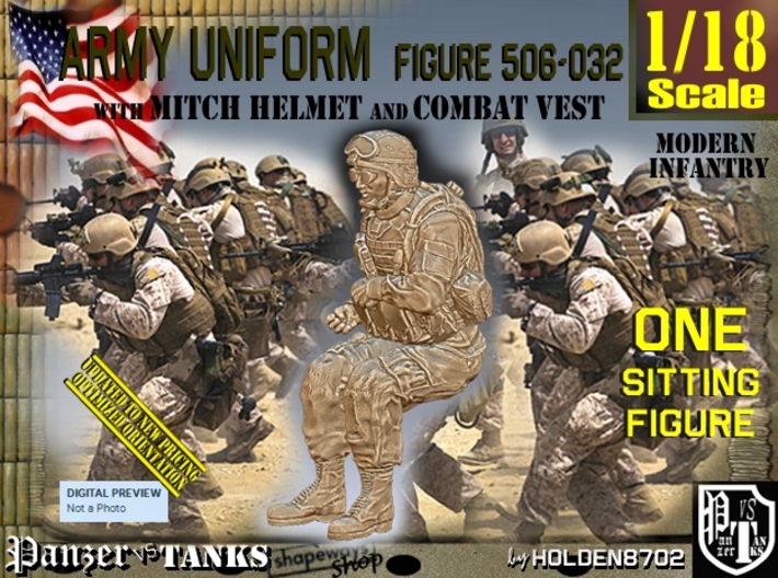 1/18 Mod-Unif Vest+Mitch Set506-032 3d printed