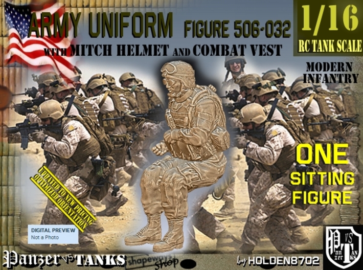 1/16 Mod-Unif Vest+Mitch 506-032 3d printed