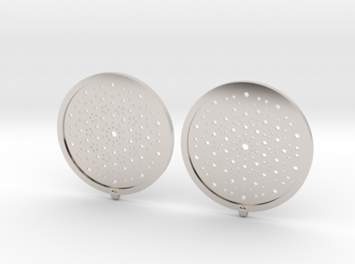 Quasicrystals Diffraction Pattern Pendant - earrin 3d printed