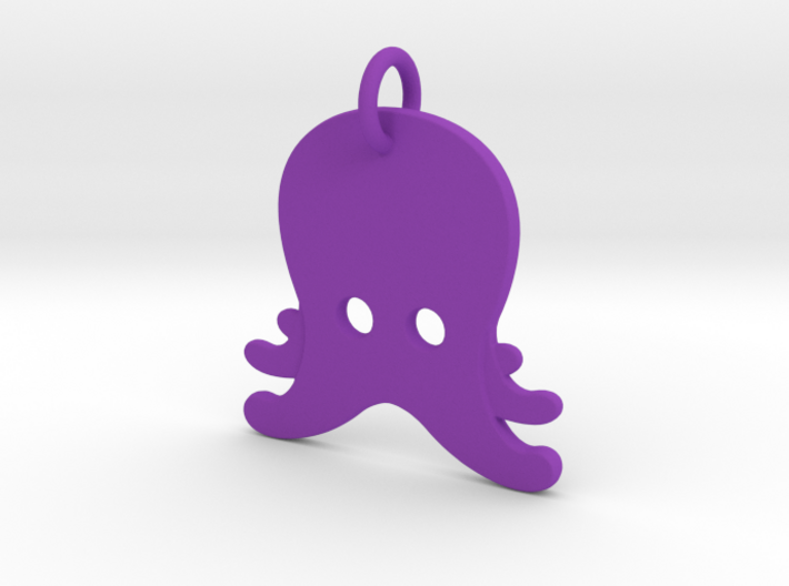 Octopus Emoji Pendant 3d printed 