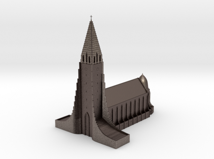 Neogothic cathedral Hallgrimskirkja 3d printed