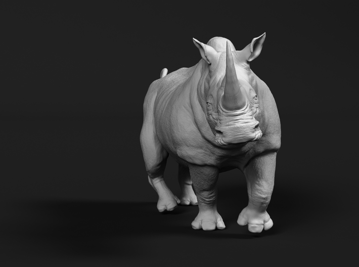 White Rhinoceros 1:32 Running Male 3d printed 