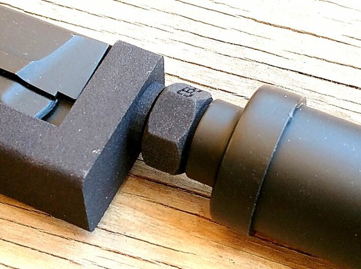 G19 M&P40 M&P9 Frame-Mounted Barrel Adapter 3d printed 