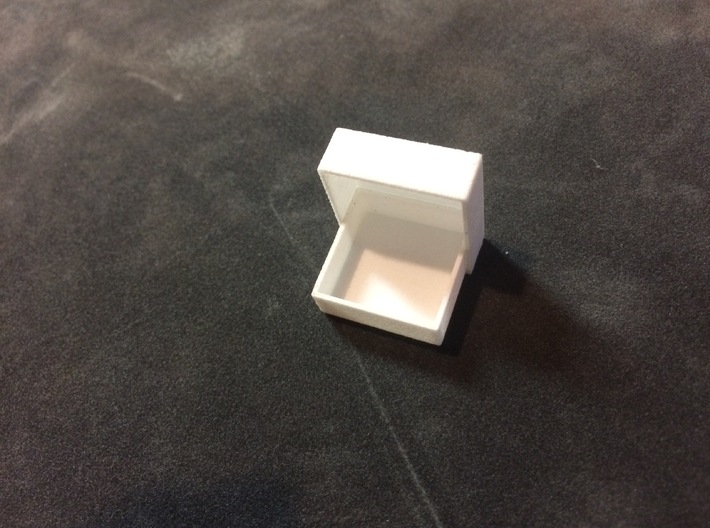 Miniature Gift Box 3/4 inch Square by 1/4 inch dp 3d printed 