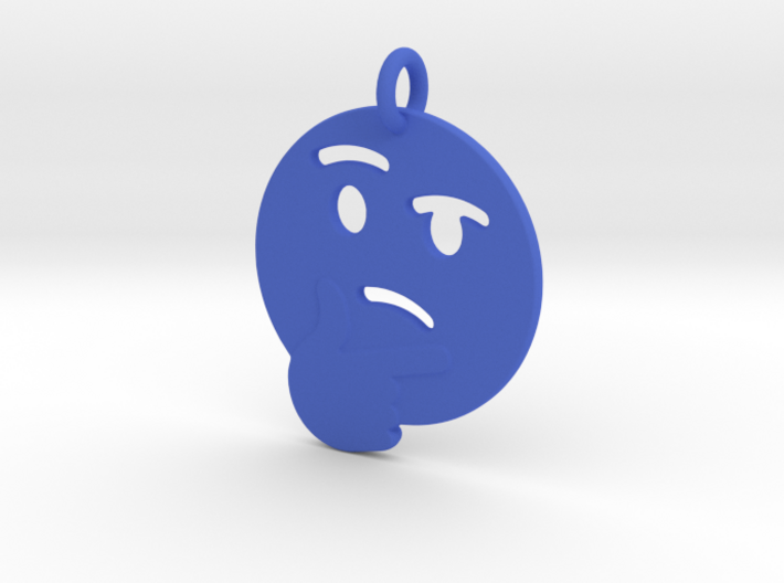 Thinking Emoji Pendant 3d printed 