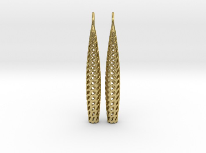 D-STRUCTURA Line Earrings. Structured Chic. 3d printed