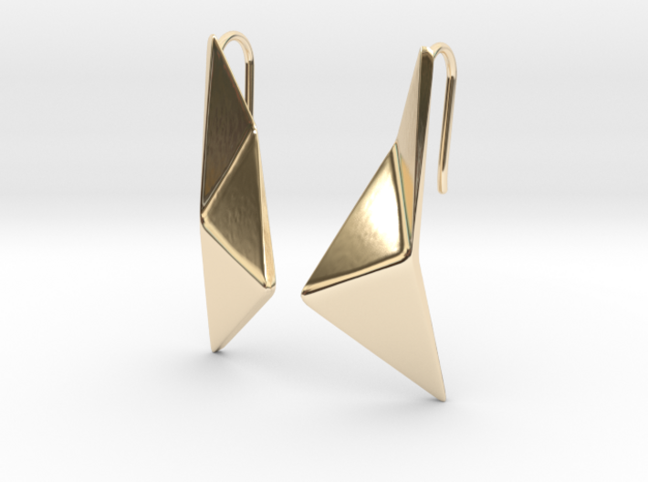 sWINGS Origami Earrings 3d printed