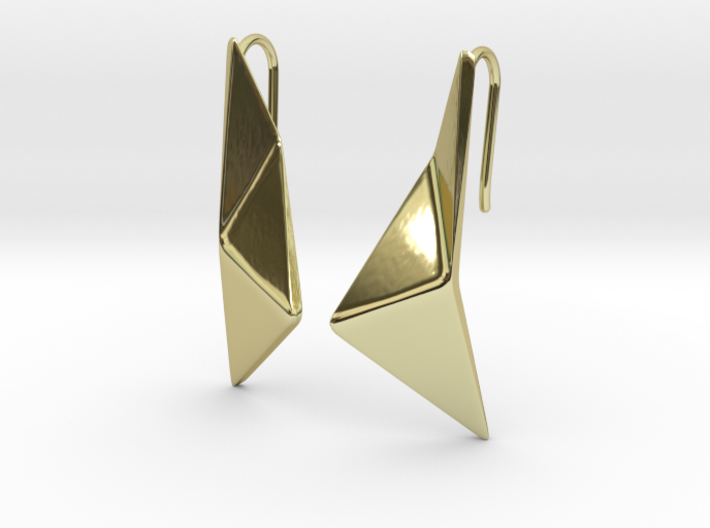 sWINGS Origami Earrings 3d printed