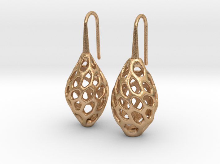 HONEYBIT Twist Earrings 3d printed