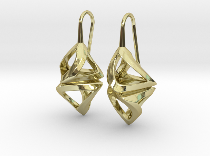 Trianon Twist, Earrings 3d printed