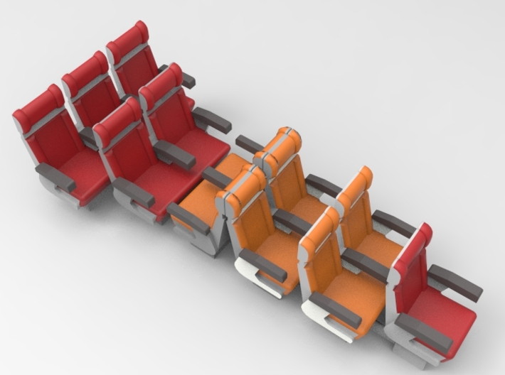 ICR and ICM seats. Scale 0 (1:45) 3d printed 